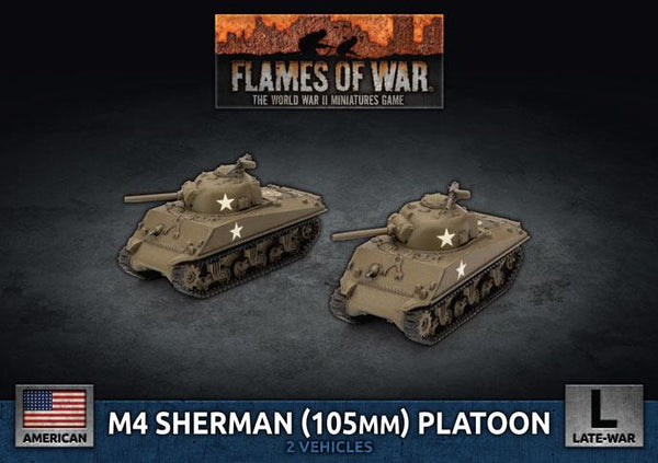 UBX71 M4 Sherman (105mm) Assault Gun Platoon (Plastic) Battlefront- Blitz and Peaces