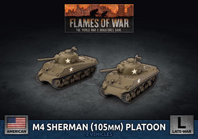 UBX71 M4 Sherman (105mm) Assault Gun Platoon (Plastic) Battlefront- Blitz and Peaces