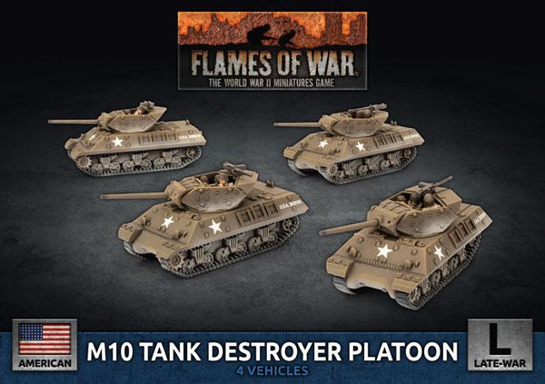 UBX72 M10 3 inch Tank Destroyer Platoon (Plastic) Battlefront- Blitz and Peaces