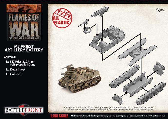 UBX73 M7 Priest Artillery Battery (Plastic) Battlefront- Blitz and Peaces