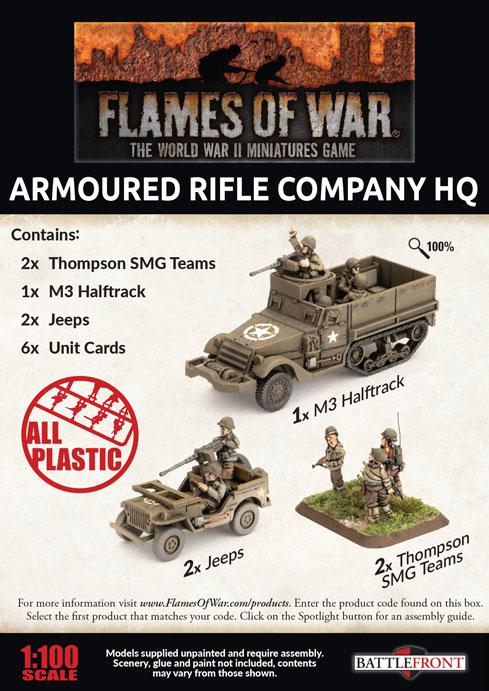 UBX74 Armored Rifle Company HQ (Plastic) Battlefront- Blitz and Peaces