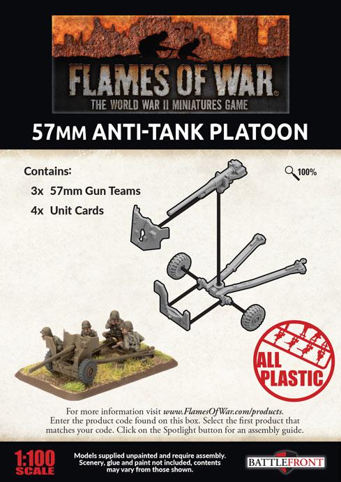 UBX81 57mm Anti-Tank Platoon (Plastic) Battlefront- Blitz and Peaces