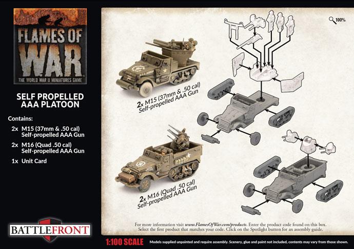 UBX83 Self Propelled M15/M16 GMC AAA Platoon Battlefront- Blitz and Peaces