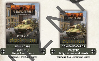 Flames Of War : Bulge - American Command Cards FOW FW270C - Jeu De Stratégie WWII