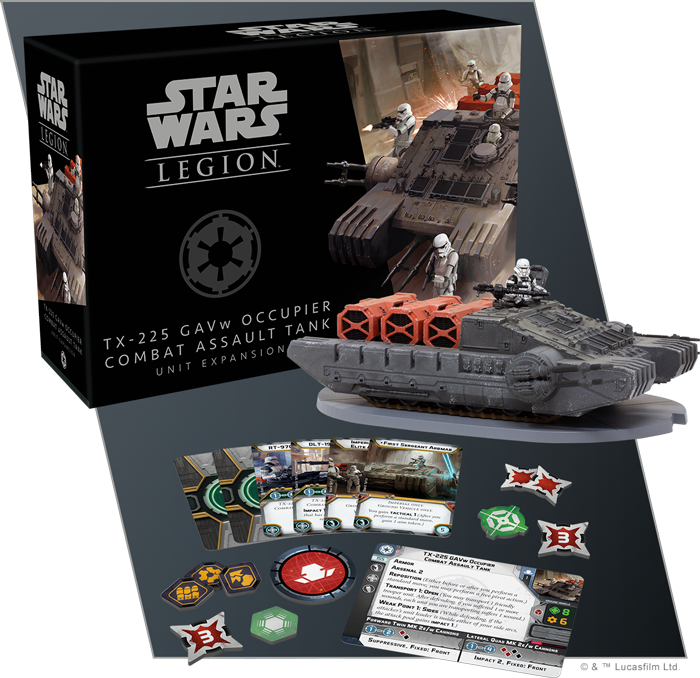 STAR WARS LEGION TX-225 GAVW OCCUPIIER COMBAT ASSAULT TANK UNTI EXPANSION EN