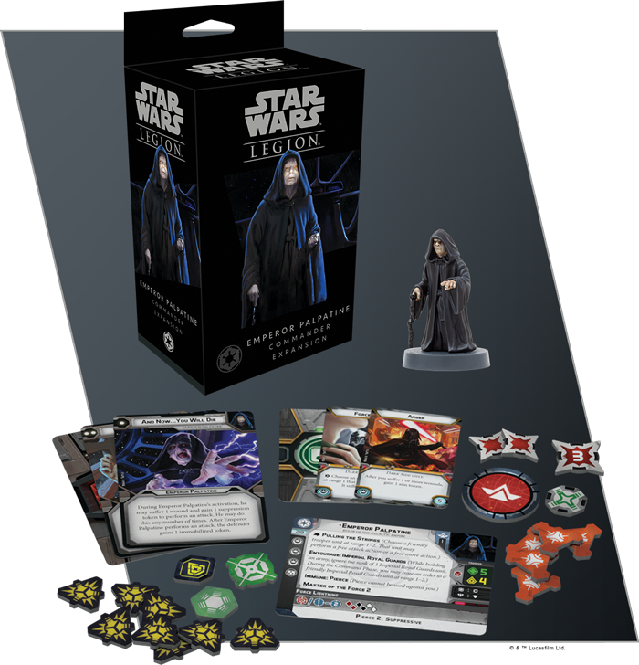 STAR WARS LEGION EMPEROR PALPATINE COMMANDER EXPANSION SET EN